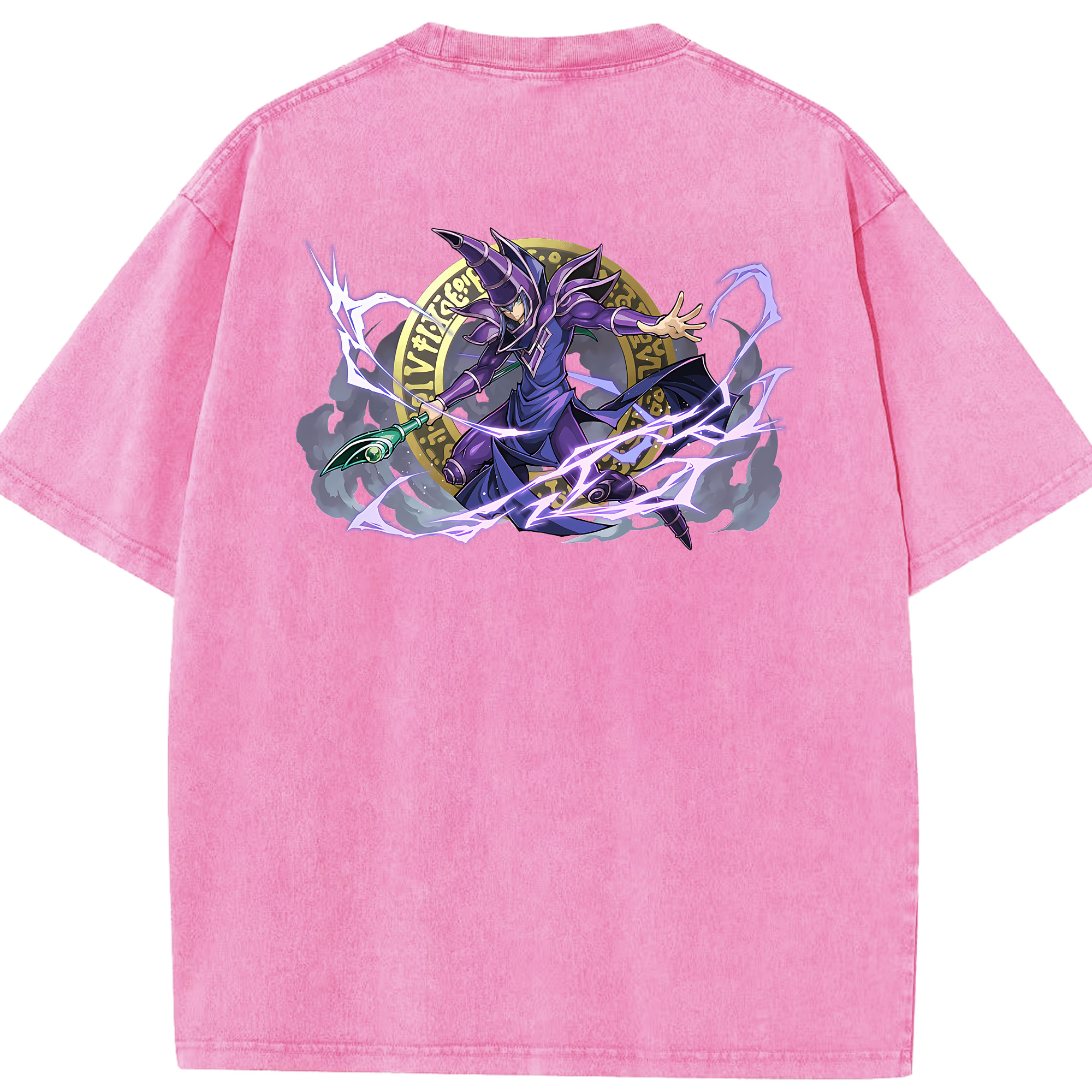 （画像用） 遊☆戯☆王 Yu-Gi-Oh! 綿100% ヴィンテージ風 半袖Tシャツ（背面プリント）